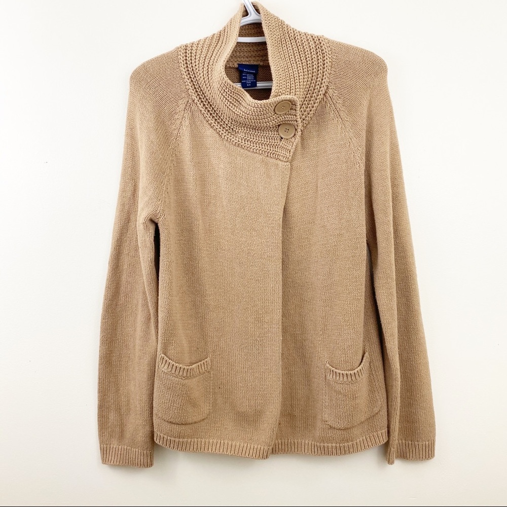 Basic Editions Turtleneck Cardigan
